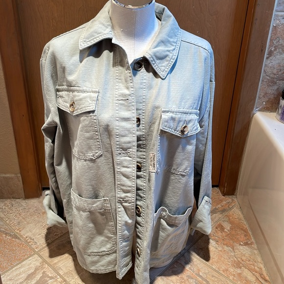 NWT Topshop Topshop oversized lightweight shacket with woven label - Picture 7 of 14